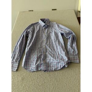 Tailorbyrd Shirt Mens Small Blue Red Check Long Sleeve Button Down Casual Cotton